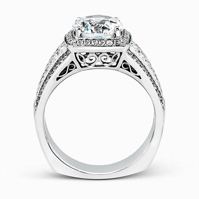 Simon G. 18k White Gold Engagement Ring
