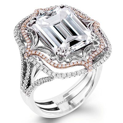 Simon G. 18k White Gold Color Ring