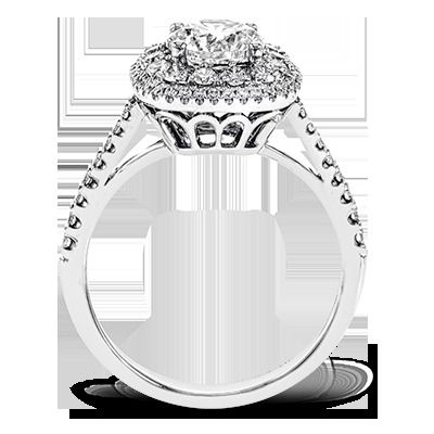 Simon G. 18k White Gold Engagement Ring