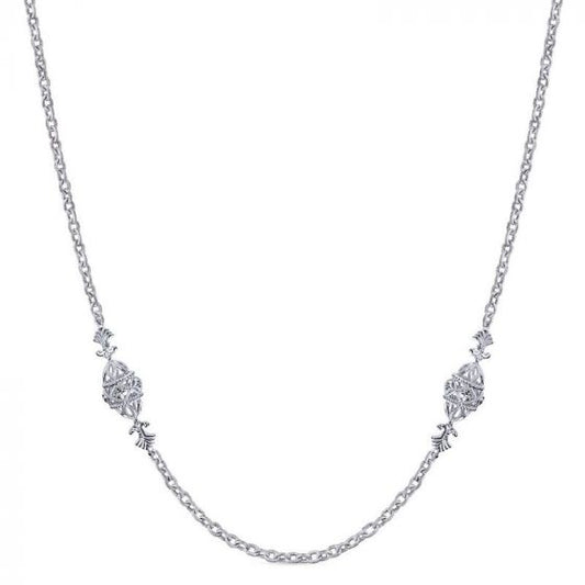 Gabriel & Co. Sterling Silver Victorian Necklace