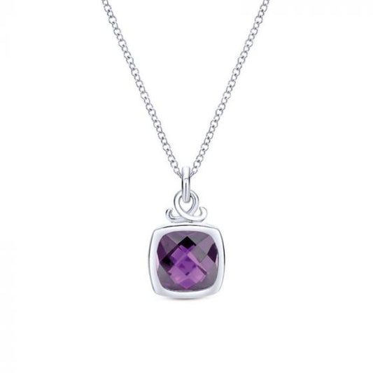 Gabriel & Co. Sterling Silver Lusso Color Gemstone Necklace