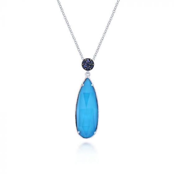 Gabriel & Co. Sterling Silver Souviens Gemstone Necklace
