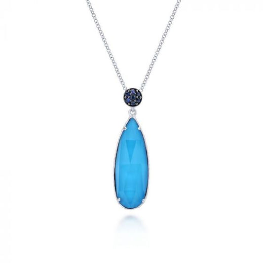 Gabriel & Co. Sterling Silver Souviens Gemstone Necklace