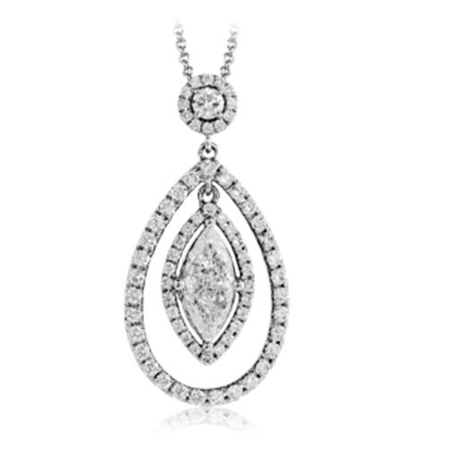 Simon G. 18k White Gold Diamond Pendant