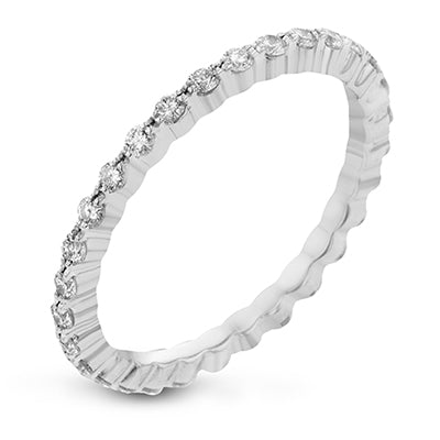 Simon G. 18k White Gold Sg Stackables Right Ring, Size 7