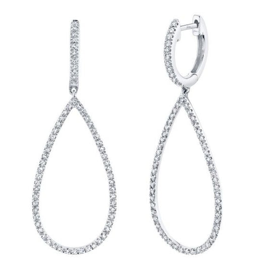 Shy Creation 14k Gold White 0.40Ct Diamond Earring