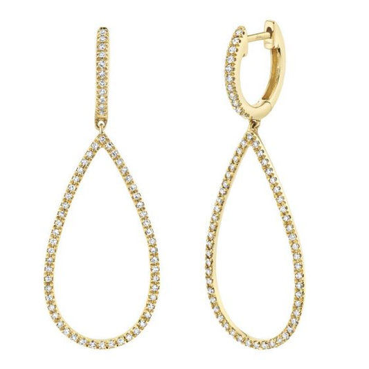 Shy Creation 14k Gold Yellow 0.40Ct Diamond Earring