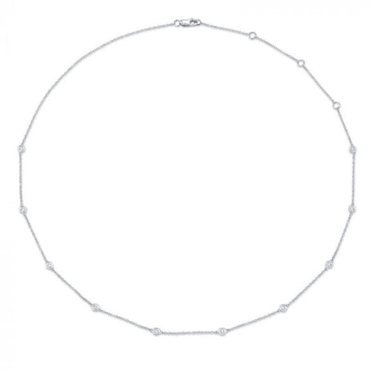 Shy Creation 14k White Gold Necklace