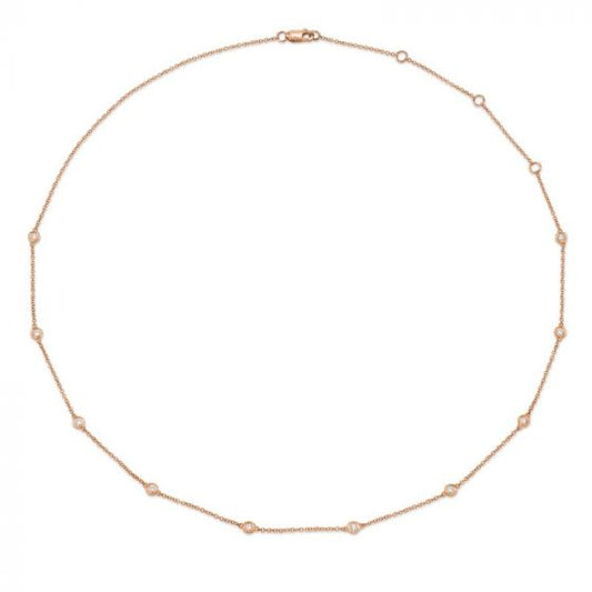 Shy Creation 14k Rose Gold Necklace