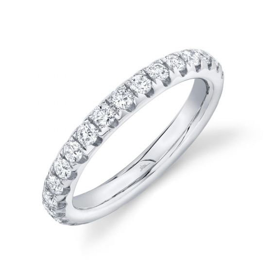 Shy Creation 14k Gold White 1.21Ct Diamond Eternity Band