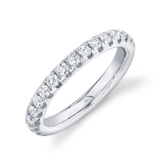 Shy Creation 14k Gold White 1.21Ct Diamond Eternity Band