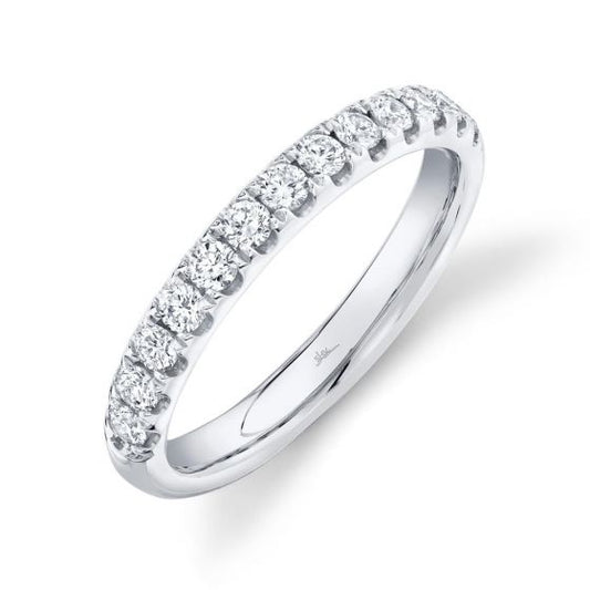 Shy Creation 14k Gold White 0.55Ct Diamond Band