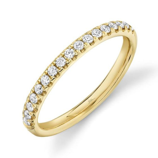 Shy Creation 14k Gold Yellow 0.25Ct Diamond Band