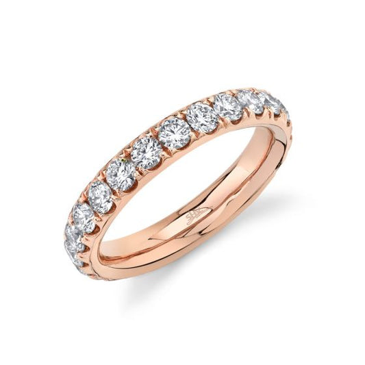 Shy Creation 14k Gold Rose 2.00Ct Diamond Eternity Band