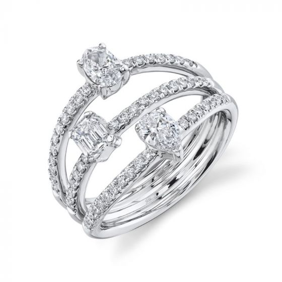 Shy Creation White 14K Gold 1.24Ct Diamond Ring