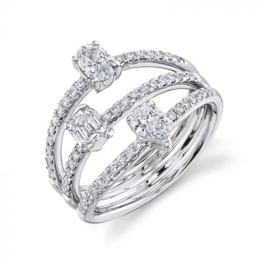 Shy Creation White 14K Gold 1.24Ct Diamond Ring