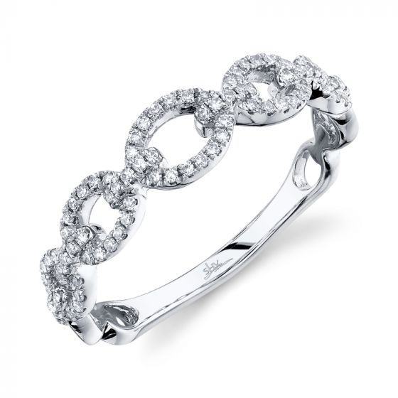 Shy Creation White  0.23Ct Diamond Link Ring