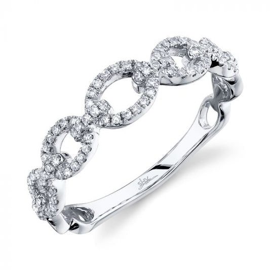 Shy Creation White  0.23Ct Diamond Link Ring