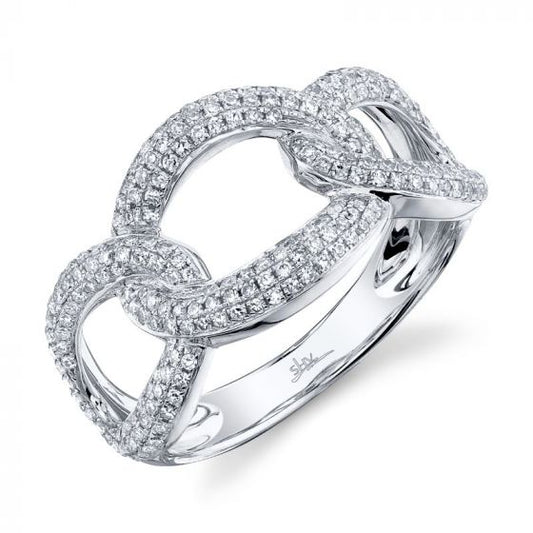 Shy Creation White 14K Gold 0.55Ct Diamond Ring