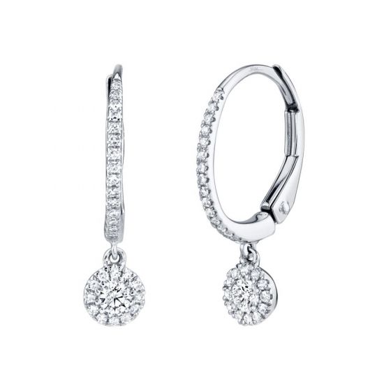 Shy Creation 14k Gold White 0.30Ct Diamond Earring