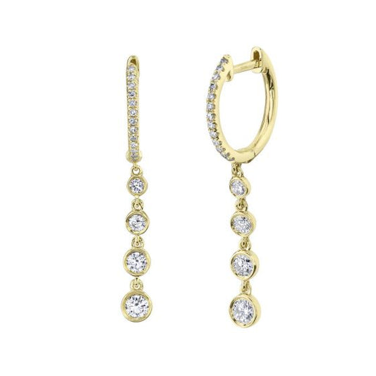 Shy Creation 14k Gold Yellow 0.45Ct Diamond Earring