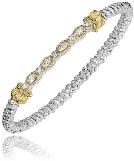 Vahan 14k Gold & Sterling Silver Diamond Bracelet