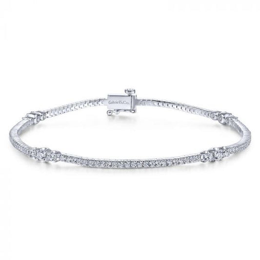 Gabriel & Co. 14k White Gold Lusso Diamond Tennis Bracelet