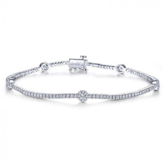 Gabriel & Co. 14k White Gold Lusso Diamond Tennis Bracelet