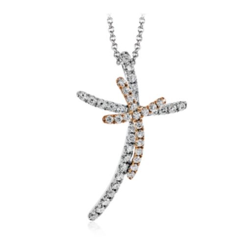 Simon G. 18k White Gold Diamond Pendant