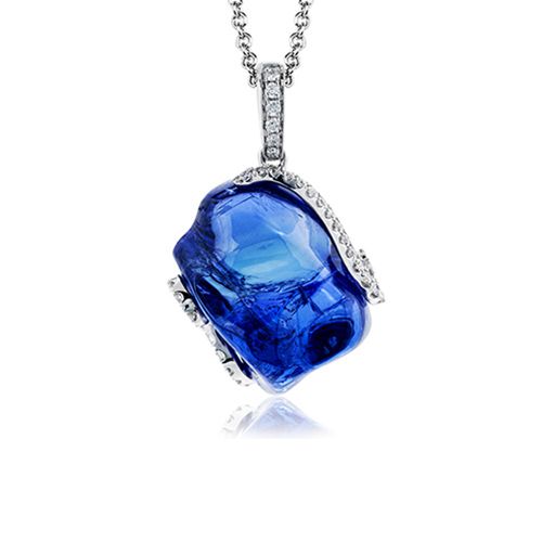 Simon G. 18k White Gold Diamond Pendant