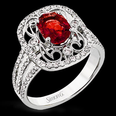 Simon G. 18k White Gold Sg Color Ring, Size 7