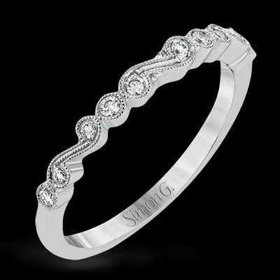 Simon G. 18k White Gold Sg Stackables Right Ring, Size 7