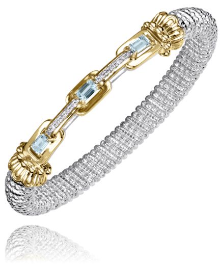 Vahan 14k Gold & Sterling Silver Sky Blue Topaz Bracelet