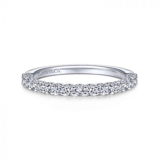 Gabriel & Co. 14k White Gold Wedding Band