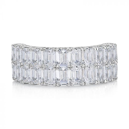 A. Jaffe Emerald Diamond Wedding Band