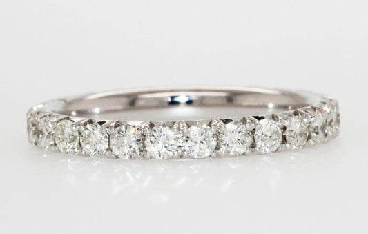 14K White Gold 1.0ctw Diamond Eternity Ring Band