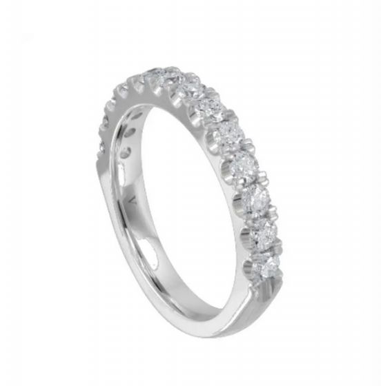 18K White Gold Diamond Wedding Band