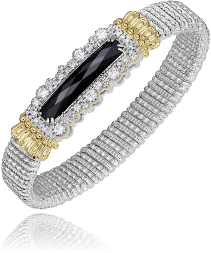 Vahan 14k Gold & Sterling Silver Black Onyx Bracelet