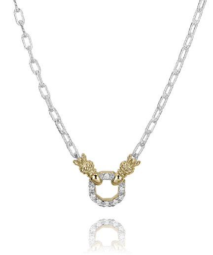 Vahan 14k Gold & Sterling Silver Diamond Necklace