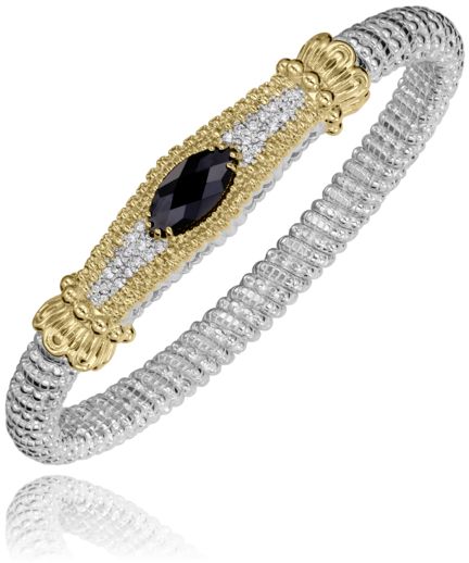 Vahan 14k Gold & Sterling Silver Black Onyx Bracelet