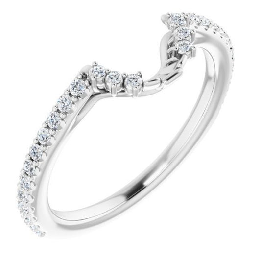 14K White 1/4 CTW Diamond Matching Band