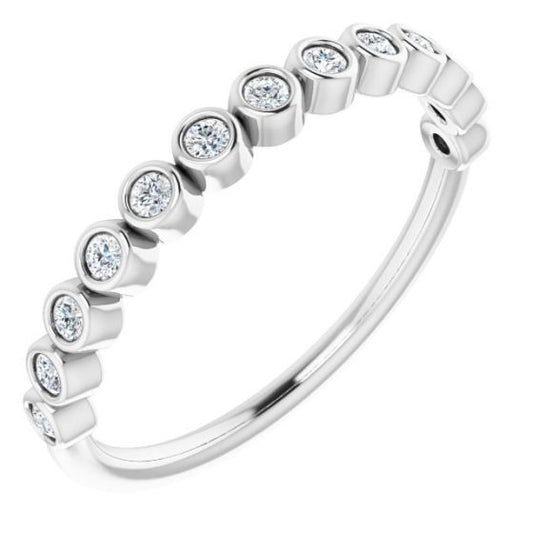 14K White 1/6 CTW Diamond Anniversary Band