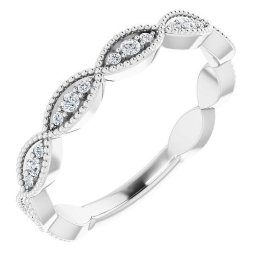 14K White 1/5 CTW Diamond Anniversary Band