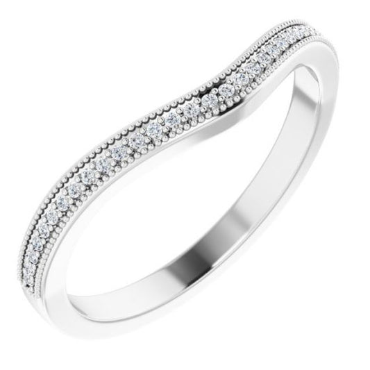 14K White .07 CTW Diamond Matching Band
