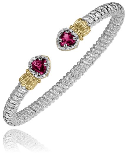 Vahan 14k Gold & Sterling Silver Rhodolite Garnet Bracelet