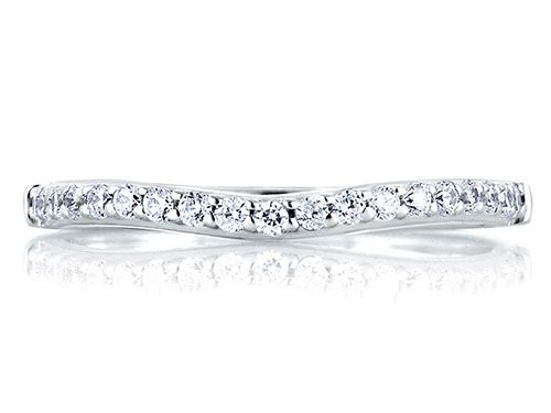 A. Jaffe 18k White Gold Shared Prong Diamond Wedding Band