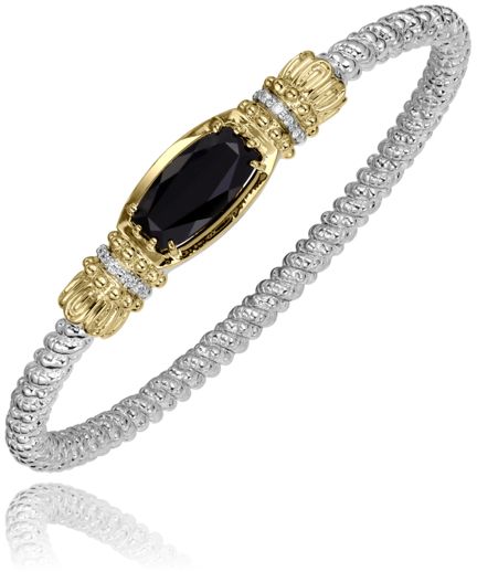 Vahan 14k Gold & Sterling Silver Black Onyx Bracelet