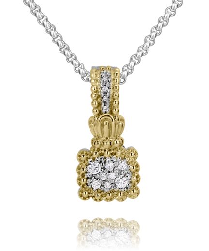 Vahan 14k Gold & Sterling Silver Diamond Pendant
