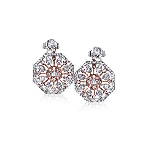 Simon G. 18k White Gold Diamond Earrings
