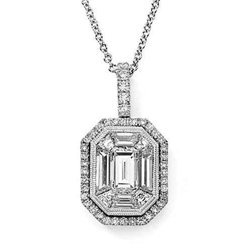 Simon G. 18k White Gold Diamond Pendant